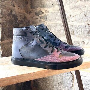Balenciaga Multifabric Colourblock Coated High-Top Sneakers
